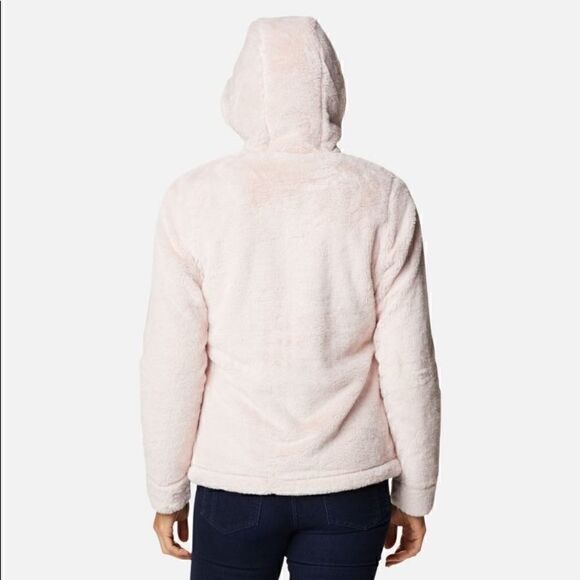 COLUMBIA Blush Pink Bundle Up Hooded Fleece Pullover - Picture 3 of 17